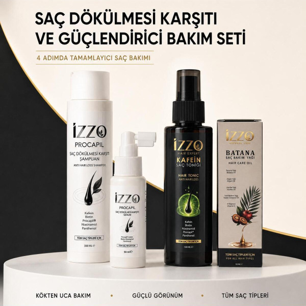 Procapil Saç Dökülmesi Karşıtı ve Güçlendirici 4’lü Bakım Seti – Şampuan, Serum, Kafein Tonik, Batana Yağı